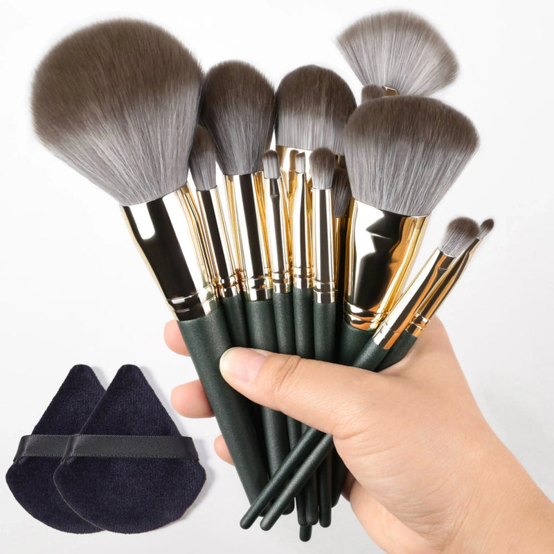 Kit de Pincéis de Maquiagem 14 Peças - Aurena